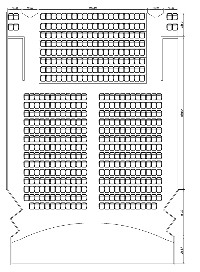 Схема актового зала